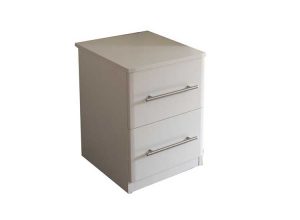 Citi 2 Drawer Bedside Table White